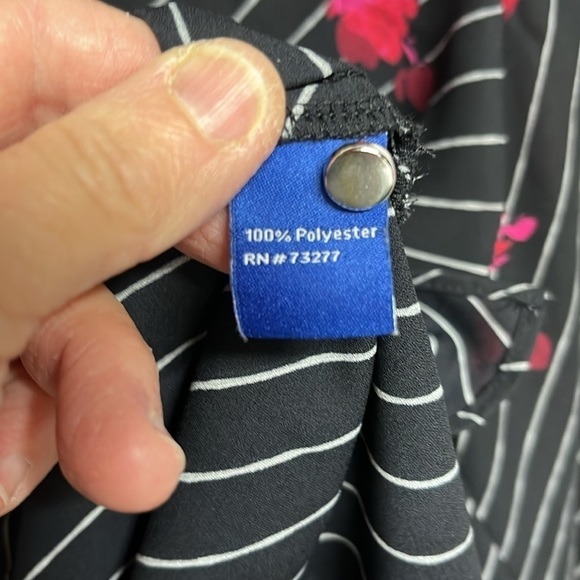 Apt.9 Blouse Hi -Low Floral Stripes Top ✝️ - Picture 9 of 11